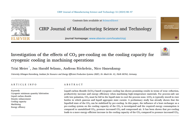Neue wissenschaftliche Veröffentlichung der Arbeitsgruppe Zerspanung