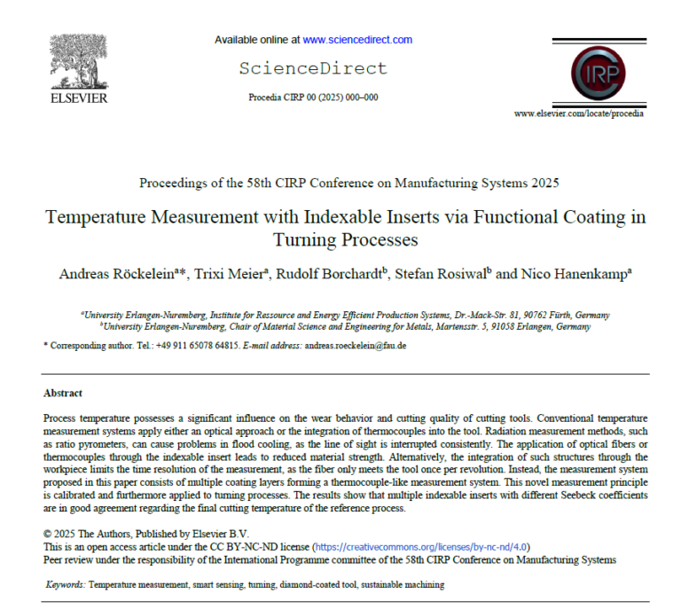 58. CIRP Conference on Manufacturing Systems in Enschede